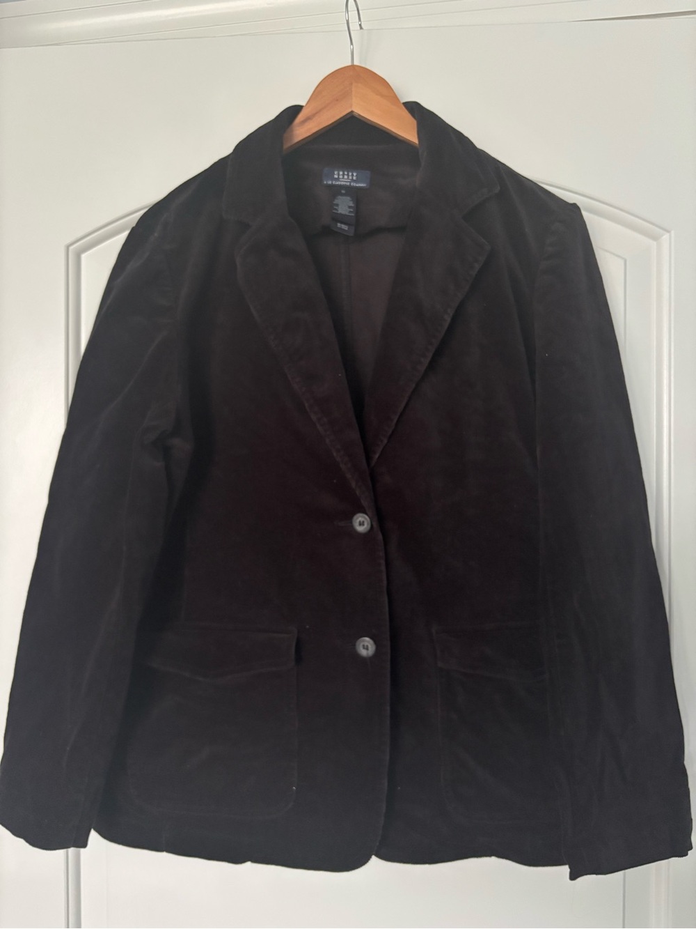 Crazy Horse Liz Claiborne Black Corduroy Blazer Jacket Women's Size 10